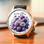 Personalised Wrist Watch With Floral Aster Design, thumbnail 1 of 3