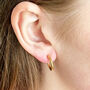 Plain Gold Plated Huggie Hoops, thumbnail 3 of 4
