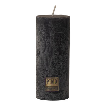 Charcoal Black Pillar Candle, 3 of 4