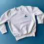 Children's Personalised Embroidered Whale Sweatshirt, thumbnail 1 of 5