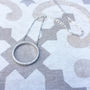 Sterling Silver Crystal Pave Ring Pendant Necklace, thumbnail 3 of 4