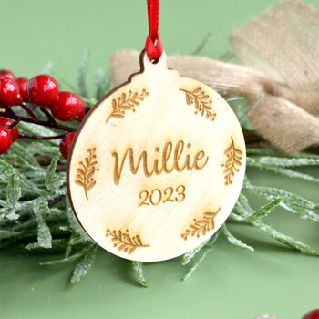Personalised Engraved Bauble Decoration, 2 of 2