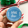 Silver Christmas Earrings, Santa Hats, In A Gift Tin, thumbnail 4 of 8