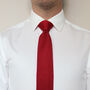 Burgundy Red Diamond End Knitted Neck Tie In 100% Soft Polyester, thumbnail 7 of 9