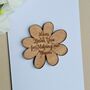 'Mum, Thank You' Wooden Flower Token And Card, thumbnail 2 of 2