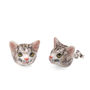 Tabby Cat Earrings, thumbnail 2 of 2