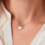 Freshwater Pearl Heart And Diamond Initial Pendant, thumbnail 6 of 7