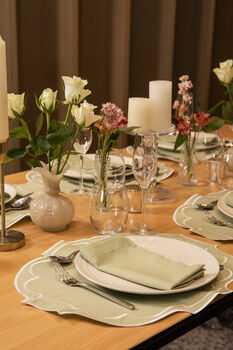 Soft Cotton Napkins Sage Green • Set Of Four, 3 of 5