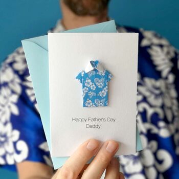 Father's Day Origami Hawaiian Shirt Card, 3 of 4