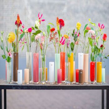 Cylinder Vase H25 D6.Five Cm White Colour By Dut Z, 7 of 8