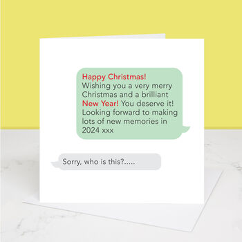 Happy Christmas Funny Text Message Card, 2 of 2