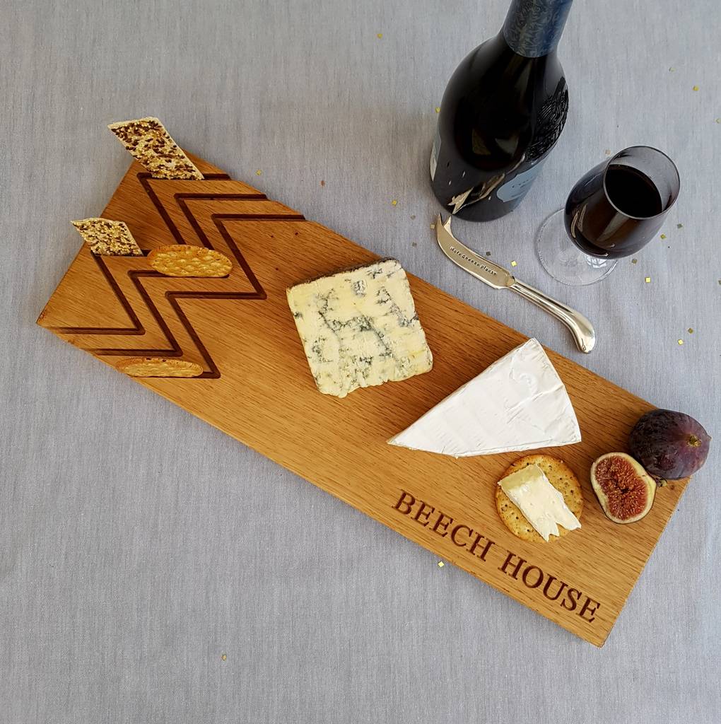 Engraved Oak Cheese And Cracker Board, 1 of 10