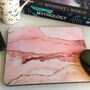 Personalised Blush Pink Marble Mouse Mat, thumbnail 5 of 11