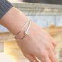 Double Layer Sterling Silver Crystal Bracelet S925, thumbnail 1 of 10