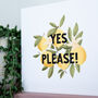 'Yes Please!' Lemon Congratulations Card, thumbnail 4 of 4