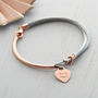 Personalised Silk And Rose Gold Charm Bangle, thumbnail 2 of 8