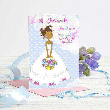 Personalised Bridesmaid / Flower Girl / Page Boy Card, 4 of 11