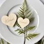 Wood Heart Wedding Favour Place Name Settings, thumbnail 1 of 10