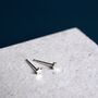 Sterling Silver Star Stud Earrings, thumbnail 2 of 7