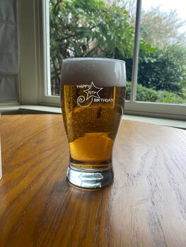 70th Birthday Gift Shooting Star Engraved Pint Glass, 5 of 10