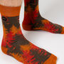 Bamboo Socks | Autumn Socks | Landscape Socks | Forest Socks | Novelty Socks, thumbnail 5 of 5