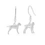 Sterling Silver Vizsla 3D Earrings, thumbnail 2 of 5