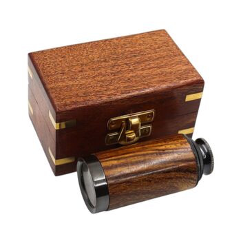 Six Inch The Westminster Gunmetal And Wood Telescope, 5 of 5