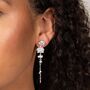 Silver Plated Wild Meadow Crystal Drop Earrings, thumbnail 1 of 3