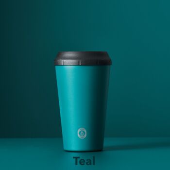 Personalised Premium Reusable Cup 12oz Teal, 2 of 4