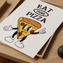 Eat More Pizza Retro Print, thumbnail 3 of 6