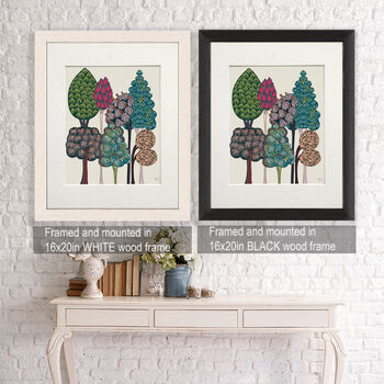 Serene Forest One Botanical Art Print, Framed /Unframed, 2 of 7