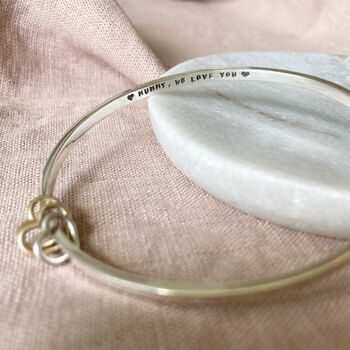 Personalised Bangle With Hearts, 2 of 5