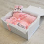 Personalised Dressing Gown And Blanket Baby Girl Hamper, thumbnail 7 of 12