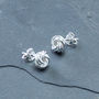 Love Knot Sterling Silver Earrings, thumbnail 3 of 5