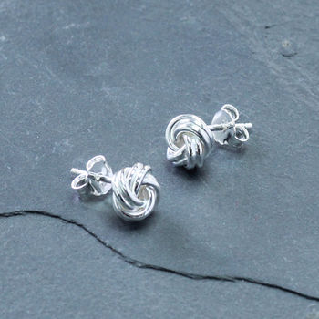 Love Knot Sterling Silver Earrings, 3 of 5