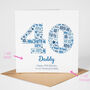 Blue Star Personalised 40th Birthday Card, thumbnail 2 of 5