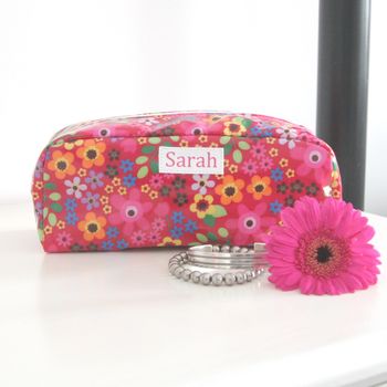 Personalised Wipe Clean Spotty Make Up Bag, 3 of 5