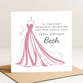 Custom Birthday Card For Daughter From Mum, 2 of 7