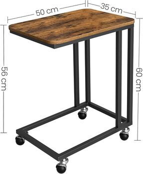 End Table With Castors Industrial Side Table, 12 of 12