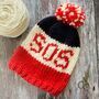 Knitting Kit Sos Merino Wool Hat, thumbnail 2 of 3