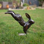 Small Bounding Hare With Base, thumbnail 2 of 3