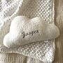 Personalised Boucle Cloud Cushion Baby Gift Nursery Decor, thumbnail 1 of 2