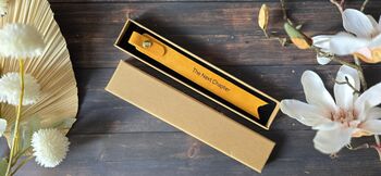 Engraved Personalised Leather Bookmark Gift, 9 of 9
