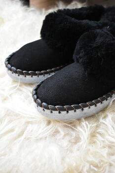 Men's Sheepskin Moccasin Slippers, 2 of 7