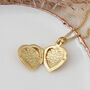 Sterling Silver Or Gold Plated Flower Heart Locket, thumbnail 3 of 7