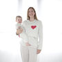 Breastfeeding Pyjamas With Heart Print, thumbnail 2 of 6