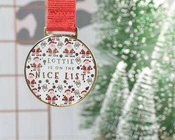 Personalised Nice List Medal, 3 of 5