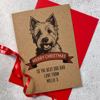 Personalised West Highland Terrier Dog Christmas Card, 2 of 2