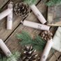 Set Of Short Dusky Pink Number Christmas Advent Candles, thumbnail 1 of 2