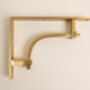 Satin Brass Industrial Style Solid Brass Shelf Brackets, thumbnail 8 of 8